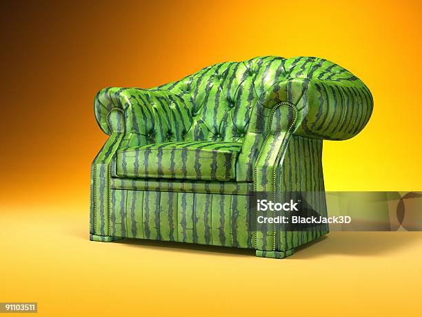 De Estilo Retro Clásico Sillón Melón Textura Foto de stock y más banco de imágenes de Verde - Color