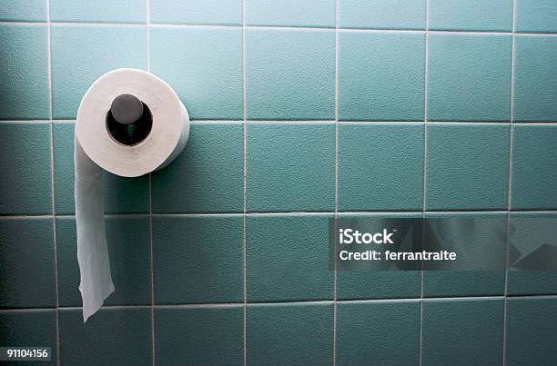 Toilet Paper Stock Photo - Download Image Now - Toilet Paper, Wall - Building Feature, Tile