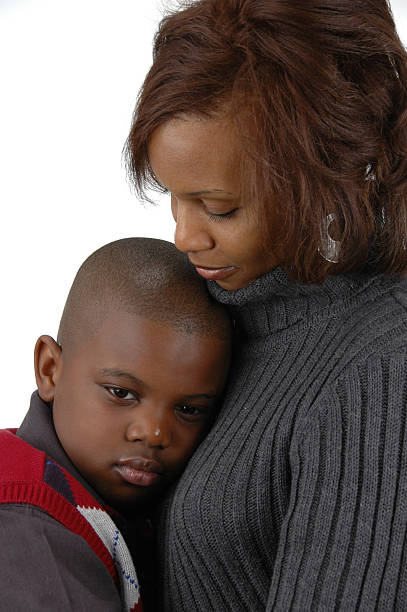 Cтоковое фото Африканская Американская мать и Сын