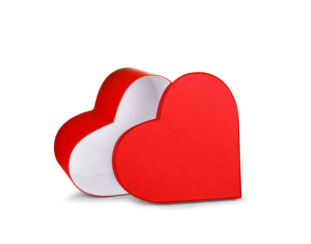istock Big Red Heart box, Valentine's gift box. Isolated On White Background 911042574