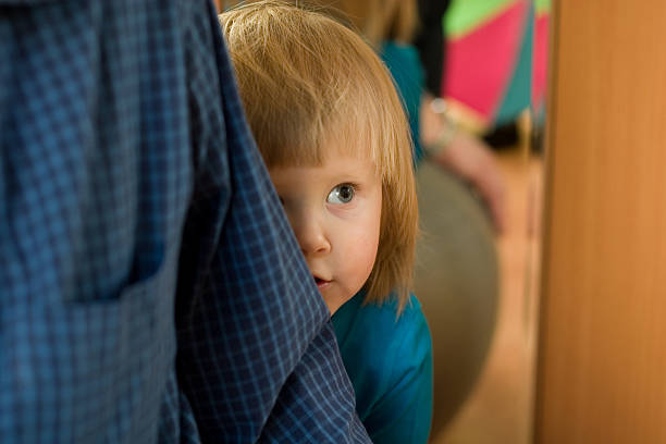 frightened little girl  shy stock pictures, royalty-free photos & images