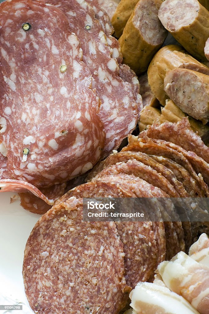 Antipasto; diferentes carnes - Foto de stock de Alimento libre de derechos