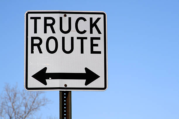 istock Truck Route Sign 91104928