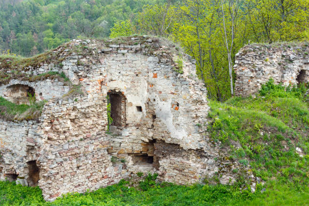 istock Jazlovets castle spring  ruins, Ternopil Region, Ukraine. 911050246