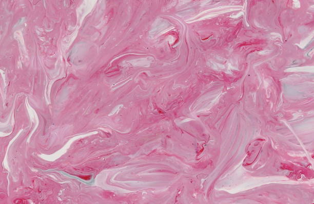istock Abstract marble pastel pink red color paint background. Acrylic texture with marble pattern 911052878