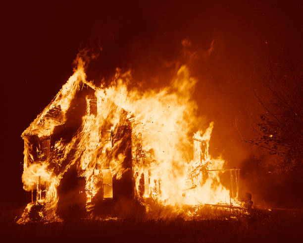 Home Fire Loss stock photo