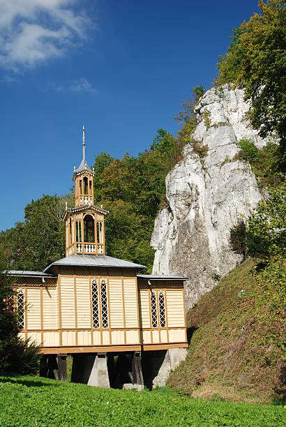 istock Little church in mountains 91105930