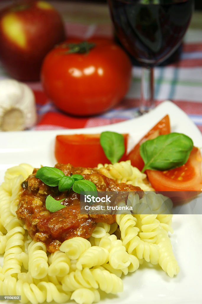 pasta  Bolognese Sauce Stock Photo