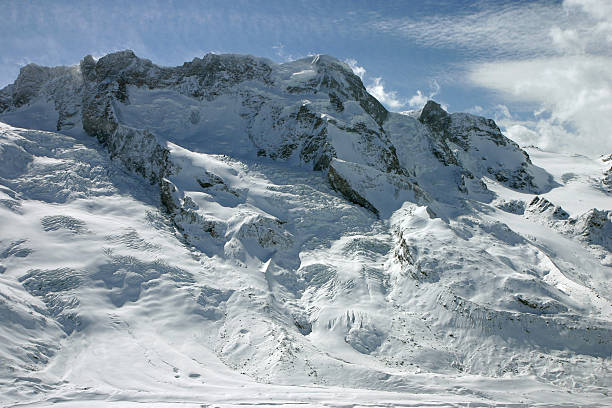Alpine glacier stock photo