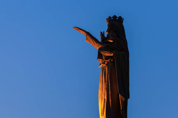 Our Lady of the Dunes statue in Poitiers. Poitiers, Nouvelle-Aquitaine, France.