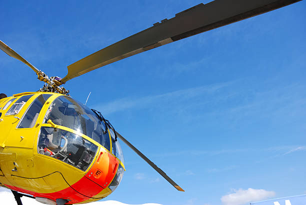 istock yellow rescue helicopter 91107168