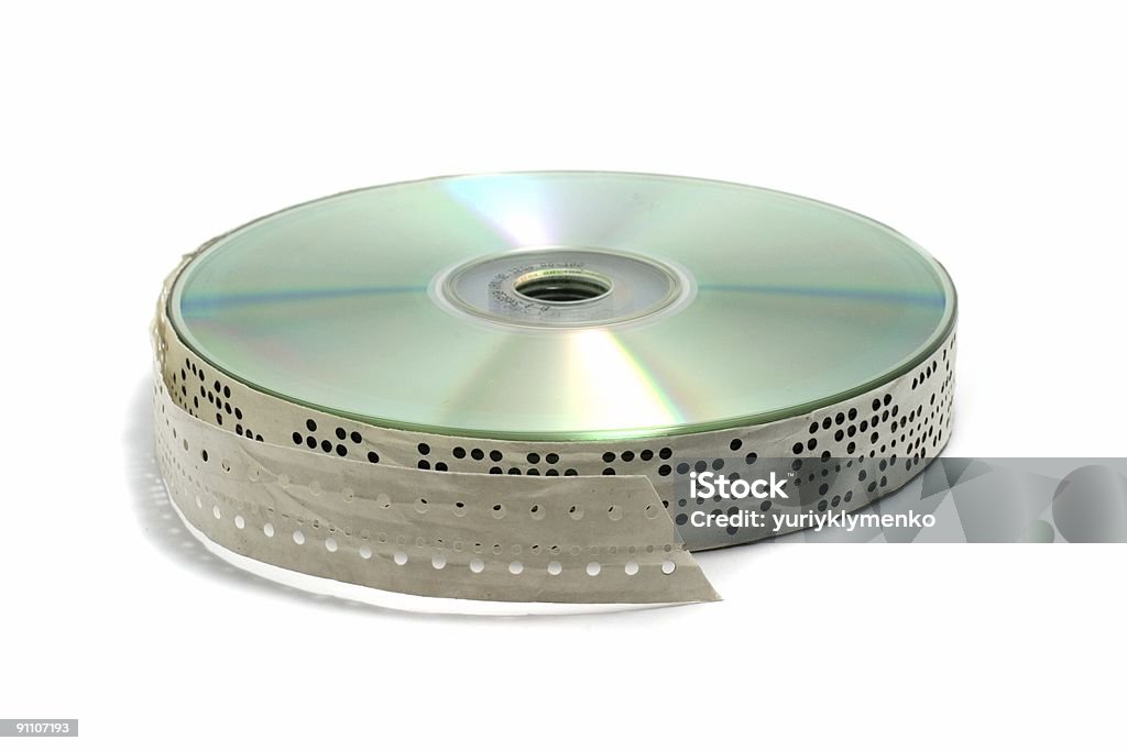 CD coberto com perfuradas Tipo nº 1 - Foto de stock de Nostalgia royalty-free