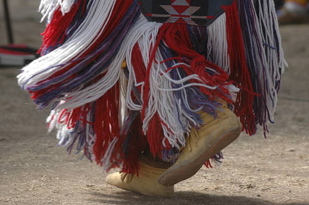 American First Nations Dancer' Moccasins stock photo