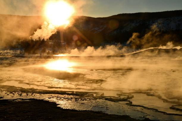 istock Old Faithful Geyser Basin 911104382