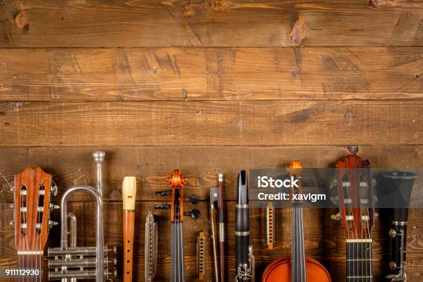 Instruments Background Stock Photo - Download Image Now - Musical Instrument, Music, Musician
