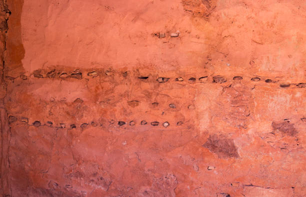 Manitou Springs, CO/USA - Circa September 2016: Inlaid stones in a wall at the Manitou Cliff Dwellings in Manitou Springs, Colorado.