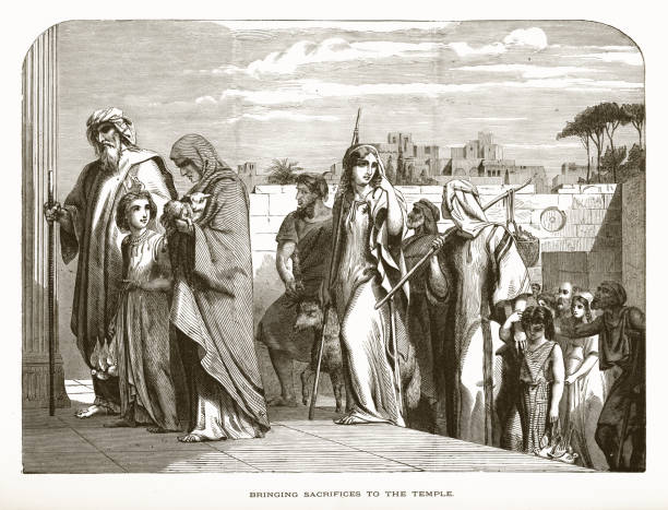 istock Bringing Sacrifices to The Temple of Solomon Engraving 911132146