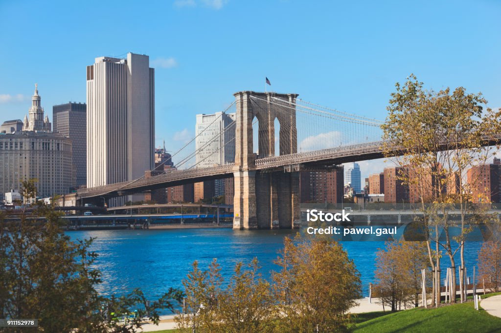 Brooklyn bridge park New York City Dumbo - New York Stock Photo