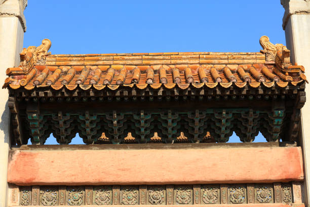 The eaves of the ancient Chinese architecture