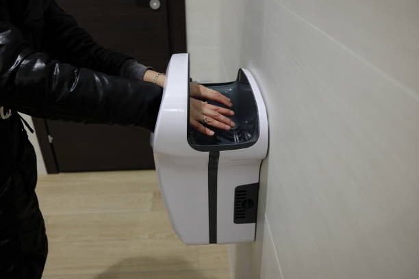 istock electric towels in the public bathroom 911228650