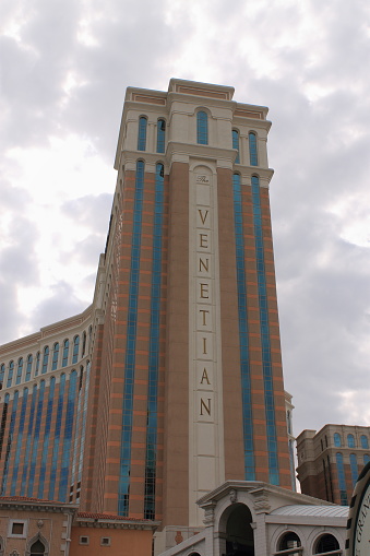 Las Vegas, Nevada, USA - July 4, 2012: The Venetian Hotel and Casino on the famous Strip. Opened in 1999, the hotel has 4,049 rooms and the casino 120,000 square feet of gaming space.