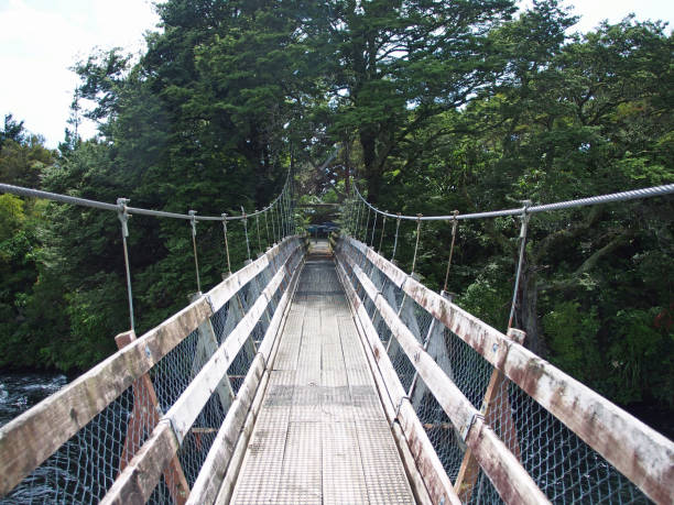 Swing bridge stock photo