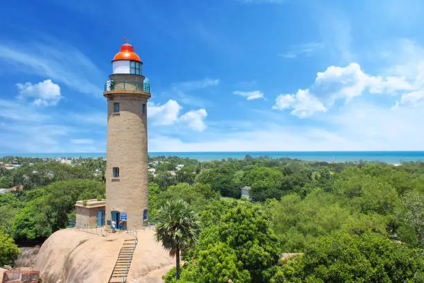 Photo of Lighthouse in Mahabalipuram, Tamil Nadu, India