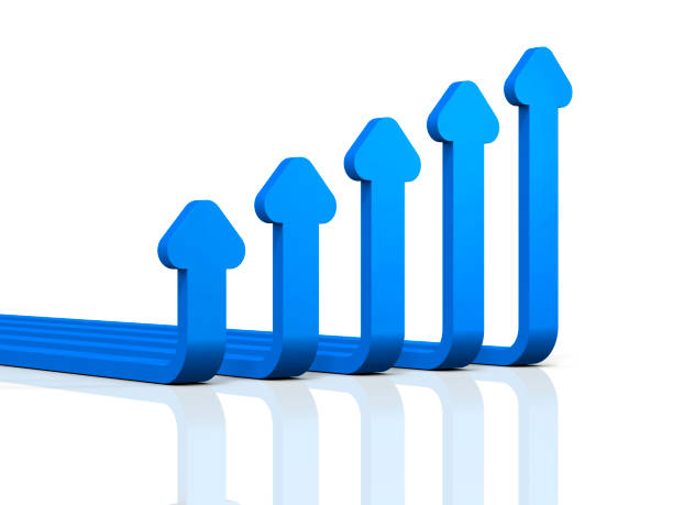 istock Abstract 3DCG illustration showing upward trend. 911263928