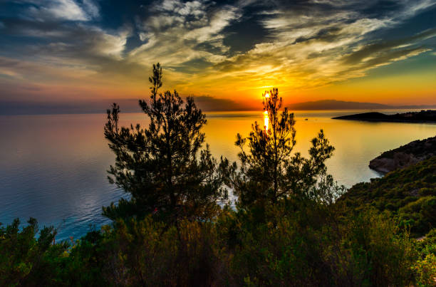 istock Amazing sunset and clouds in Thassos 911263998