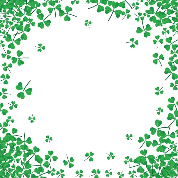 Vector illustration of St. Patrick's day square background.