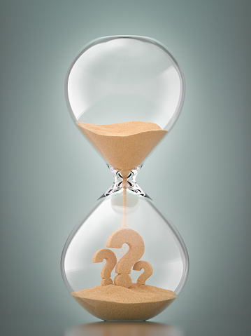 Question Marks, Hourglass, Uncertainty