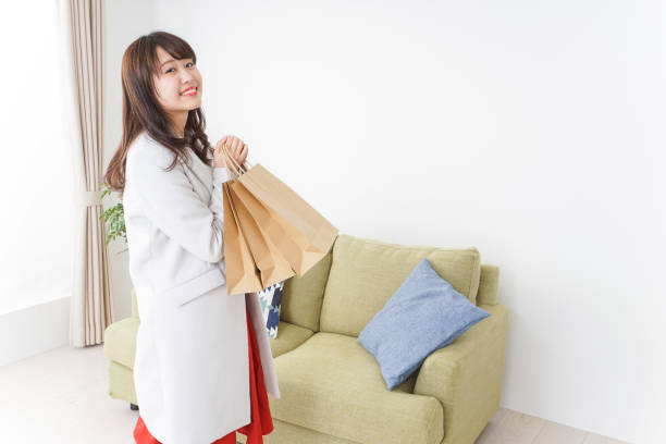 istock Woman after shopping image 911302460