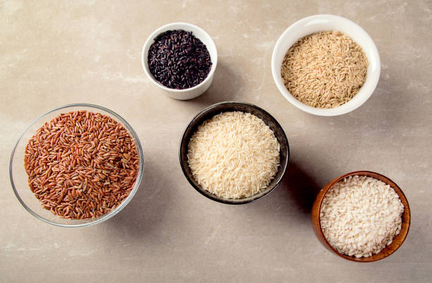 istock Different kinds of rice grains 911310926