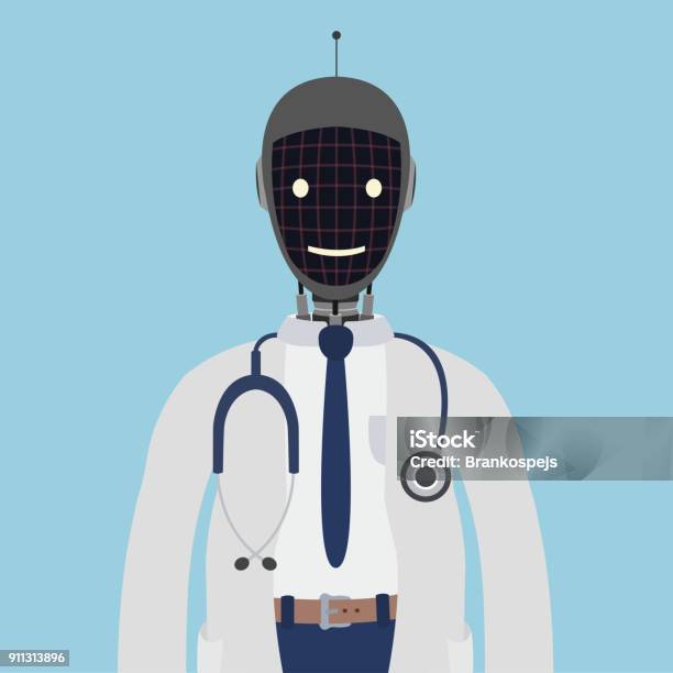 Robot Doctor Vector Robot Doctor Character Vector Illustrator Stock Illustration - Download ...