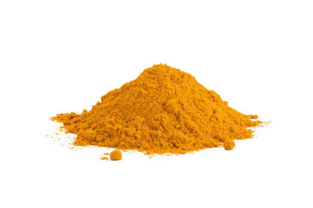 istock Turmeric Curcuma powder isolated on white background. Curry powder 911314576