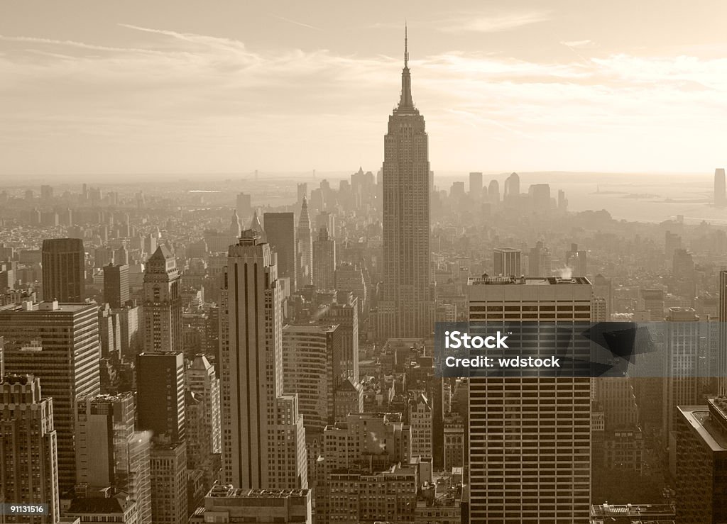 Sepia de la ciudad de Nueva York - Foto de stock de Aire libre libre de derechos