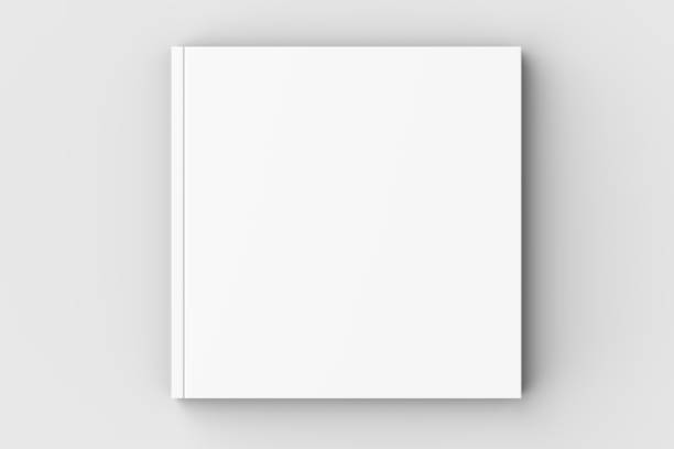 istock Square brochure, magazine, book or catalog mock up isolated on soft gray background. 3D illustrating. 911317328