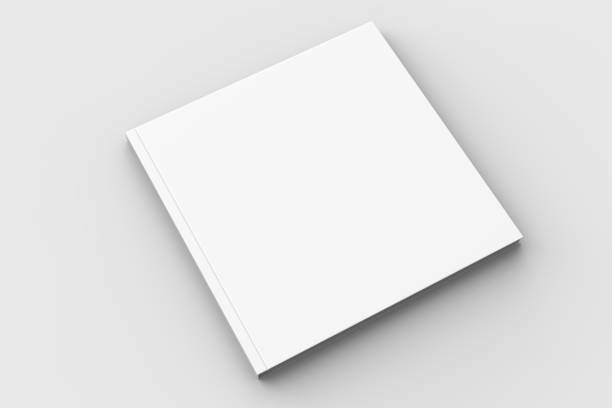 istock Square brochure, magazine, book or catalog mock up isolated on soft gray background. 3D illustrating. 911317404