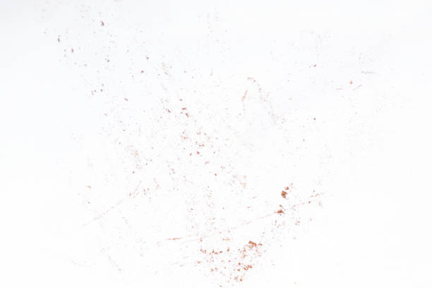 Pile cocao dust isolated on white background