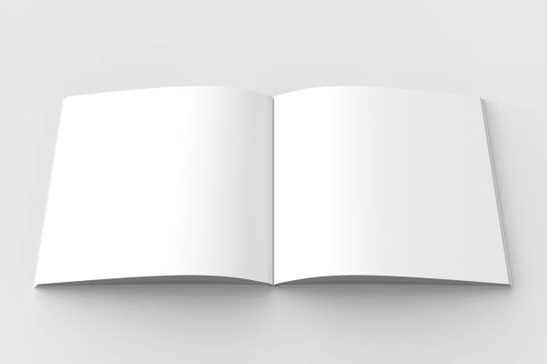 istock Square brochure, magazine, book or catalog mock up isolated on soft gray background. 3D illustrating. 911318160