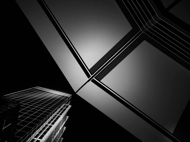istock Black & white Glass canopy roof 911321710