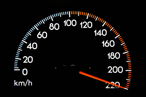 tacho 220 kmh - motor vehicle car speedometer macro stock-fotos und bilder