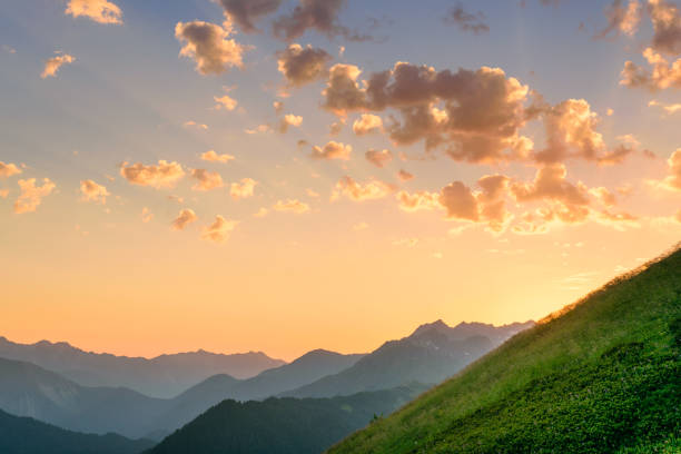 istock Sunset in Abkhazia mountains 911322322