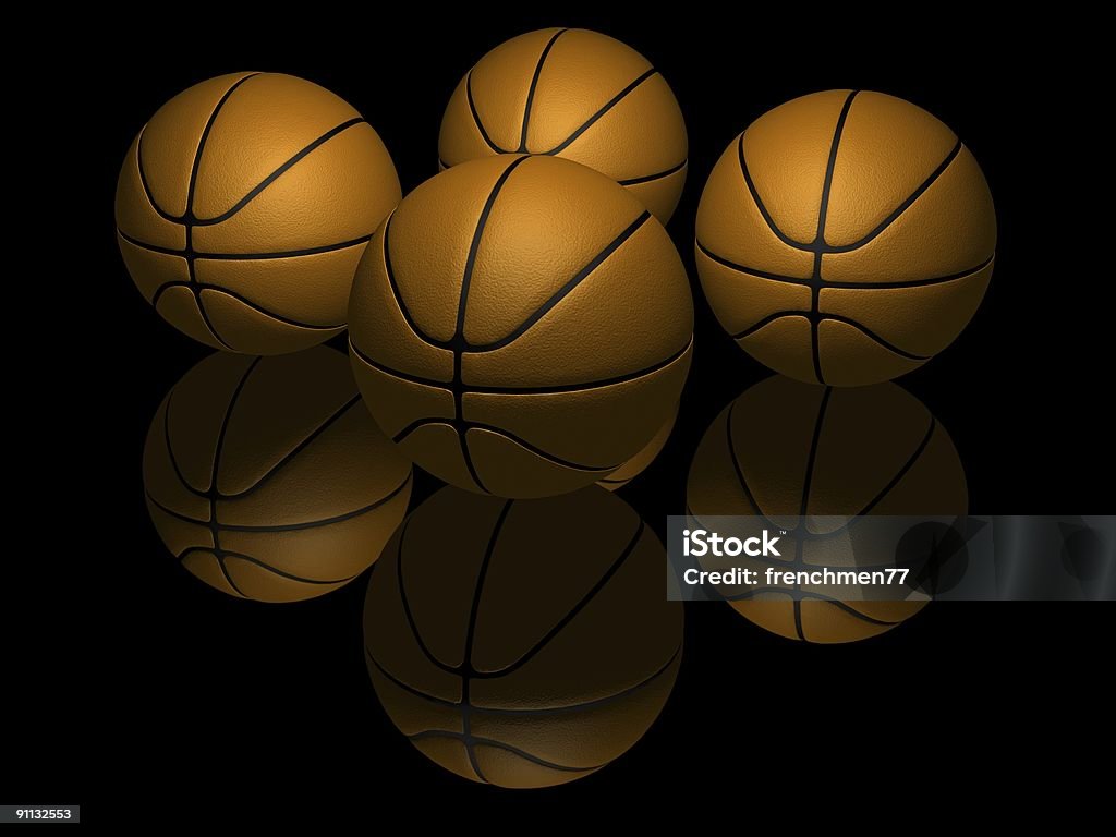 Quatro bolas de basquete - Foto de stock de Basquete royalty-free