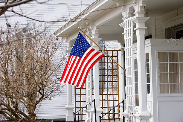 istock American Flag Flyin on the Porch 91132677