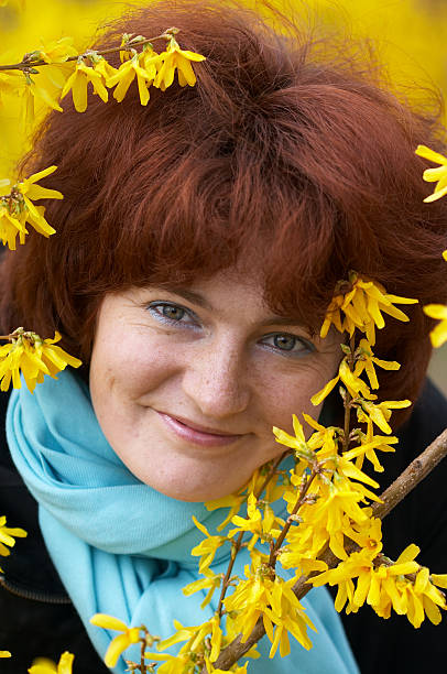 istock Girl in yellow flowers 91133008