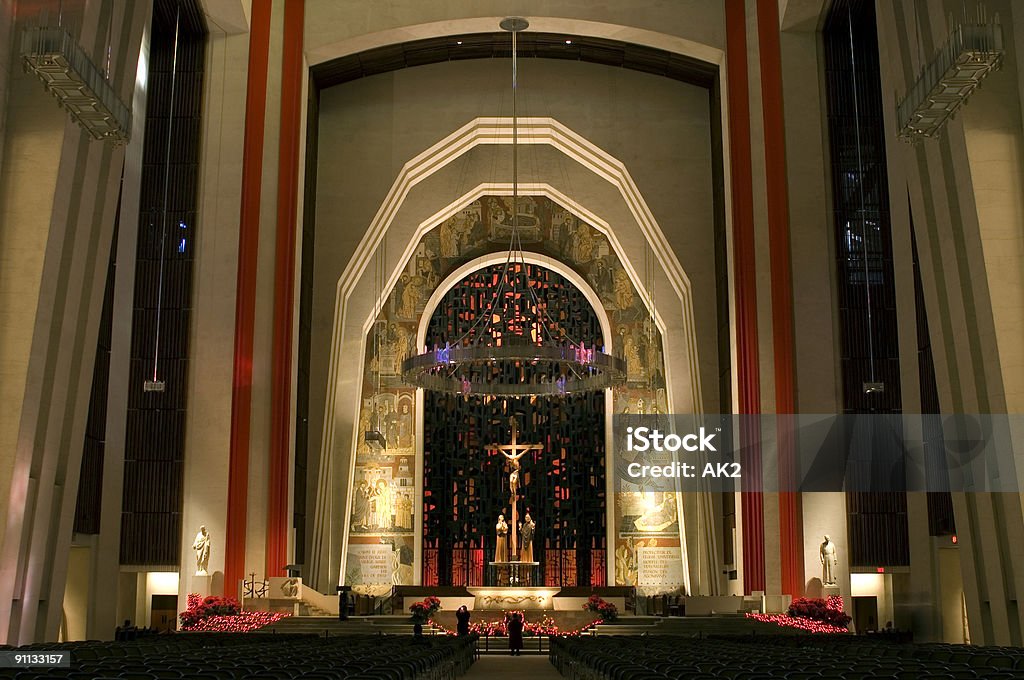 Interior of Saint Joseph Oratory in Montreal  Basilica Stock Photo