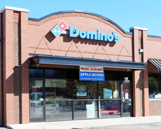 Dominos pizza storefront stock photo