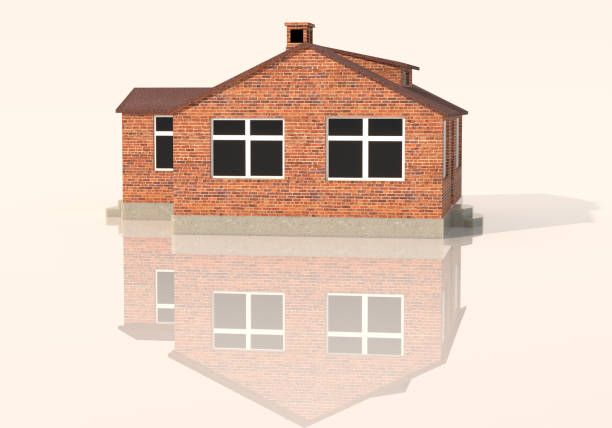 istock 3D Rendered Colorful House illustration with Angle and Reflection 911344688