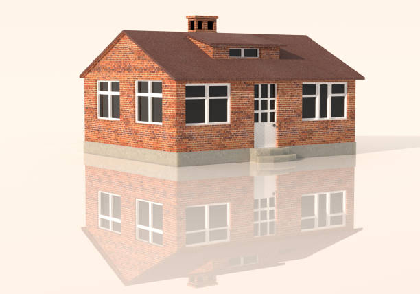 istock 3D Rendered Colorful House illustration with Angle and Reflection 911344760